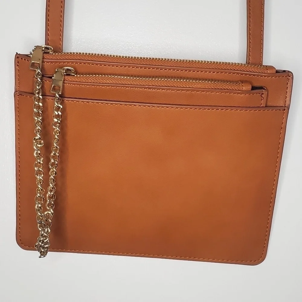 Forever 21 Crossbody Double Pouch Bag in Cognac
